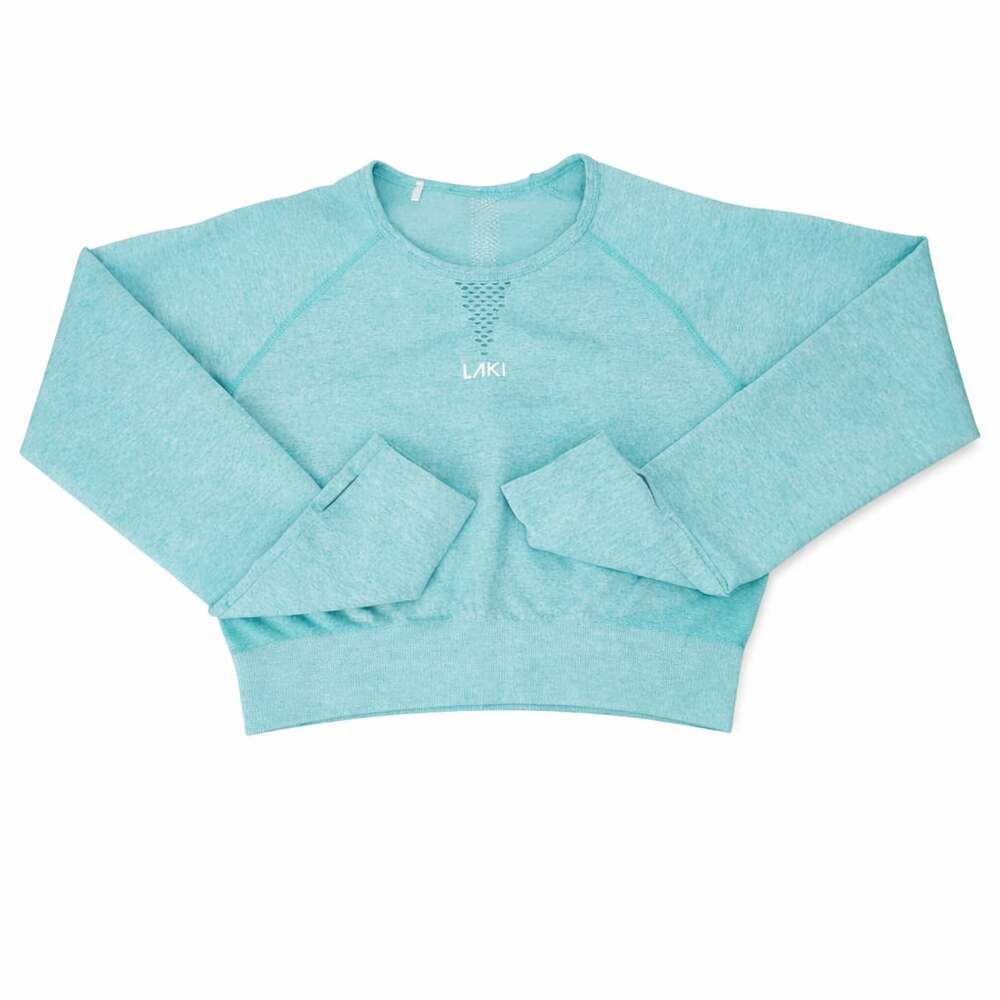 Laki Active Vital Seamless Long Sleeve Crop Top Teal